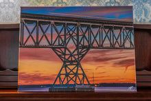 Load image into Gallery viewer, Harry Nice Bridge Long Exposure Sunset 12&quot;x16&quot; Canvas Print

